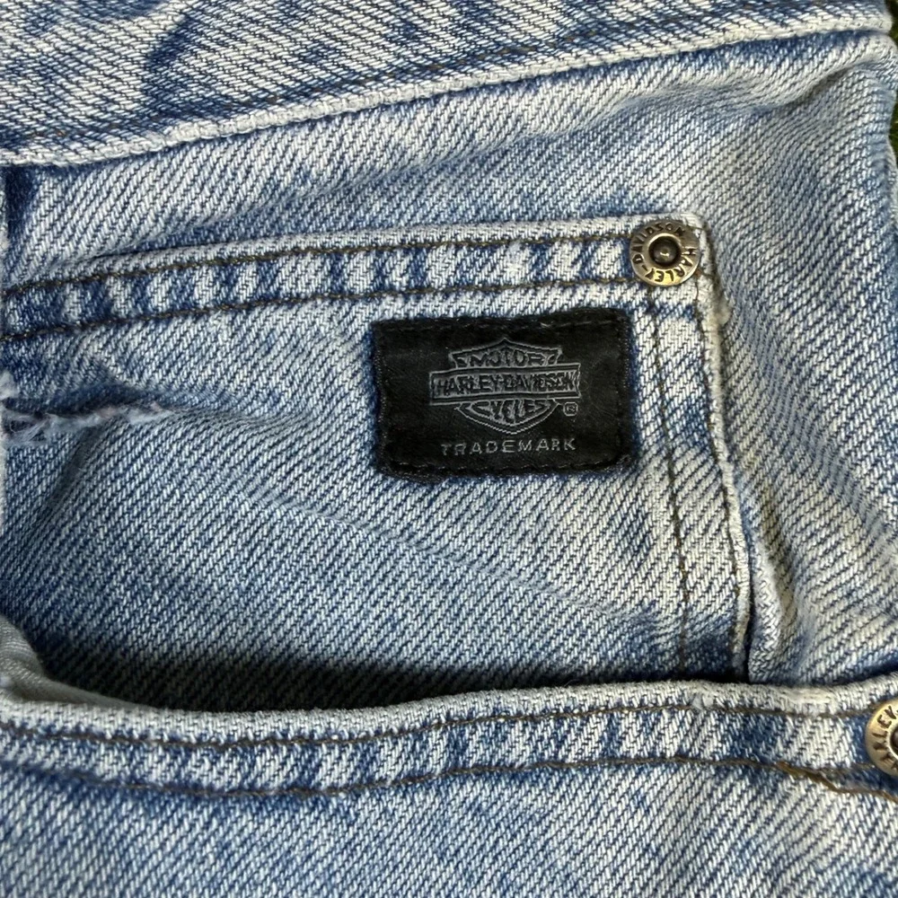 Harley-Davidson Mens Traditional Fit Light Wash Denim Jeans 38x30 Blue A6319